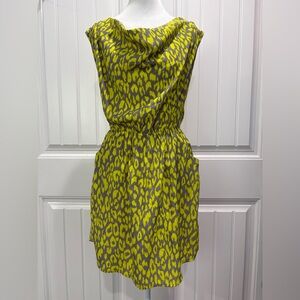 Snap Vibrant Yellow and Gray Mini Dress Size S